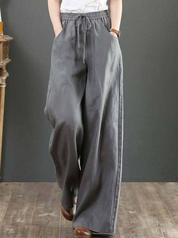 Loose wide leg trousers high waist straight trousers – moderncanoe